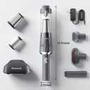 Handheld Vacuum Cordless 25000Pa Car Vacuum 3-in-1 Handheld Vacuum, Includes Smart Display and Charging Base Hand Vac Cordless Rechargeable One-Touch Empty for Home/Pet/Car(Silver)