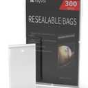 Rayvol 300 Resealable Team Bags, Sleeves Fit 3x4 Top Loader 360pt and 23-260pt Magnetic Card Holders