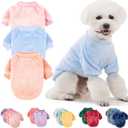 FabriCastle Dog Sweaters, 3-Pack Dog Clothes for Small Female Dogs & Cats, Soft and Warm Pet Coats, Winter Pet Jackets, Doggy Apparel Costumes Outfits (Ballet Pink,SkyBlue,Peach, Large)