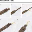 Grain Leather Purse Strap Adjustable Crossbody Replacement Straps for Handbags Monk Head Screws Detachable
