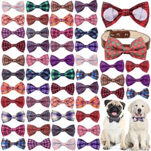 Reginary 50 Pieces Dog Bow Ties Pet Collar Bow Puppy Collar Attachment with Rubber Bands for Small Medium Cat Pet Grooming Charms Accessories Wedding Birthday Occasion(Plaid Style) Reginary 50 Pieces Dog Bow Ties Pet Collar Bow Puppy Collar Attachment with Rubber Bands for Small Medium Cat Pet Grooming Charms Accessories Wedding Birthday Occasion(Plaid Style)