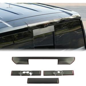 Third 3rd Brake Light Compatible with Chevy Silverado/GMC Sierra 2019-2026, Cover High Mount Stop Lamp Cover Trim, Smoked Black