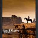 A PLUS MAX 10x13 Picture Frame, Black Engineered Wood Frame for 10 x 13 Inch Picture Poster Photo, Light Weight 10 by 13 Frame with Wood-grain for Wall - 1 Pack/Black/10 x13