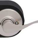 Kwikset Balboa Dummy Door Handle, Single Sided Lever for Closets, French Double Doors, and Pantry, Satin Nickel Non-Turning Right Handed Interior Push/Pull Lever, with Microban Protection