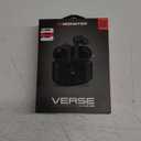 Monster Verse True Wireless Earbuds with Charging Case, Bluetooth 5.0 in-Ear Stereo Headphones, Built-in Mic for Clear Calls, USB-C Quick Charge (Black)