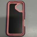 I-HONVA for iPhone 17 Case Shockproof Dust/Drop Proof 3-Layer Full Body Protection [Without Screen Protector] Rugged Heavy Duty Cover Case for Apple iPhone 17 6.3" 2025,Purple/Pink