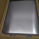 Kikcoin Double Sided Stainless Steel Cutting Boards for Kitchen, Stainless Steel and Wheat Straw PP Large Chopping Board, Black