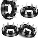 EVIL ENERGY 8x180 Wheel Spacers 1.5 inch Compatible for Chevy Silverado 2500 2011-2018, 8x180 mm Hubcentric with Lip 8 Lugs 124.1 mm Hub Bore M14x1.5 Studs Black