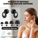 Ear Plugs for Sleeping Noise Cancelling,Comfortable Silicone Earplugs for Sleeping Hearing Protection Ear Plugs for Sleep, Focus, Noise Sensitivity (Black)
