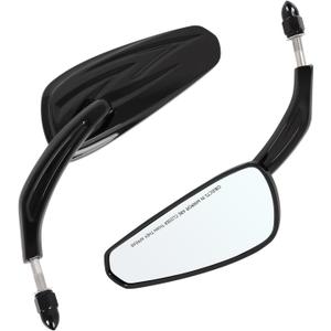 Motorcycle Mirrors Black,5/16 24 UNF Motorbike Rear View Mirror fits for Harley Sportster Road King Street Glide road glide Electra Glide Dyna Softail Ultra Vrod