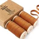 5 x Vitalizart Terracotta Velvet Ribbon Set 3/8" x 15 Yd Fall Ribbon Fabric Trim 3 Rolls * 5 Yd for Christmas Wreath Decoration Handmade Craft Ornaments Gift Wrapping & Bow Making