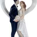 4.5" Wedding Cake Toppers Bride and Groom Figures Ornament Love Gifts Party Decor