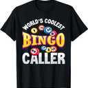 World's Coolest Bingo Caller - Funny Bingo Player Gift T-Shirt Small, Black