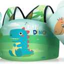 DRQ Toddler Swim Vest, Toddler Floaties for 22-66lbs Kids, Puddle Jumper Kids Life Jacket with Shoulder Harness Arm Wings for Girls Boys 2 3 4 5 6 Years Old Sea Beach Pool (Dinosaur-style)