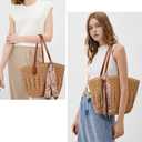 Trifabricy Beach Bags for Women, Summer Straw Bag, Woven Straw Beach Tote Bag Shoulder Handbags