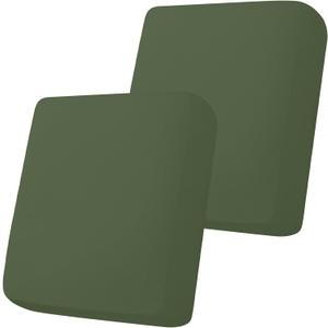 2 x Smiry Printed Couch Cushion Covers, Stretch Soft Couch Covers for Sofa, Washable Non-Slip Sofa Slipcover Furniture Protector for Indoor and Outdoor (2 Pack, Bronze Green)
