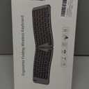 MoKo Ergonomic Foldable Keyboard, Split Portable Folding Bluetooth Keyboard for Business Travel, Ultra Slim Rechargeable Wireless Keyboards for iOS/Android/Windows Tablet PC Smartphone