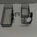 TAILI Shower Caddy Suction Cup 2 Pack with Hooks & Soap holder, Heavy Duty Shower Organizer for Bathroom, No Drilling Bathroom Organizer with Large Capacity, Black Metal Storage Basket