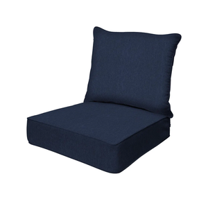 Honeycomb Outdoor Deep Seat, 24 x 23, Textured Solid Indigo Blue Chair Cushion for Patio Furniture