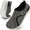 Womens Walking Shoes Comfortable Wide Diabetic Shoes Adjustable Zero Drop Edema Shoe Breathable Neuropathy Nursing Shoes Casual Wide Width Sneakers 42, Mix White Black 