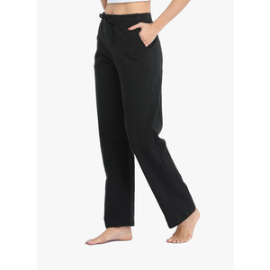 Willit Women's Cotton Sweatpants Open Bottom Yoga Sports Pants Straight Leg Lounge Athletic Pants with Pockets, Size Xs