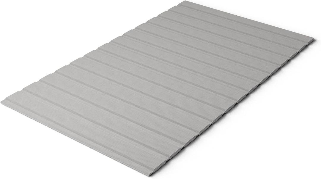 0.75-Inch Standard Mattress Support Wooden Bunkie Board/Slats with Cover, Full, Grey