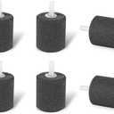 hygger Silent Aquarium Air Stones, Fish Tank Aerator Bubble Stone, Air Pump Accessories for Aquariums Kit for Aquarium Fish Tank and Hydroponic (6PCS(High 0.86in,Dia 0.86in))