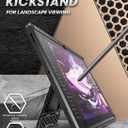 SUPCASE for Samsung Galaxy Tab S10 Ultra Case with Stand (Unicorn Beetle Pro), [Built-in Screen Protector & S Pen Holder] Full-Body Heavy Duty Tablet Cover for Galaxy Tab S9 Ultra/S8 Ultra, Black