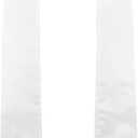 GraduatePro Plain Graduation Stole for Unisex Adults Sash 60"/72" Long 16 Colors (White)