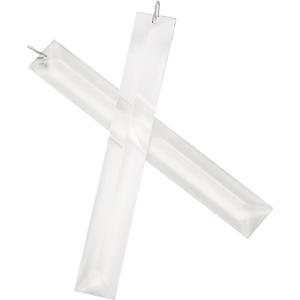 30 Pieces Crystal Bars with 30 Pieces Metal Clip Crystal Strips Replacement for Crystal Chandelier Home Decor 5.9" x 0.9"