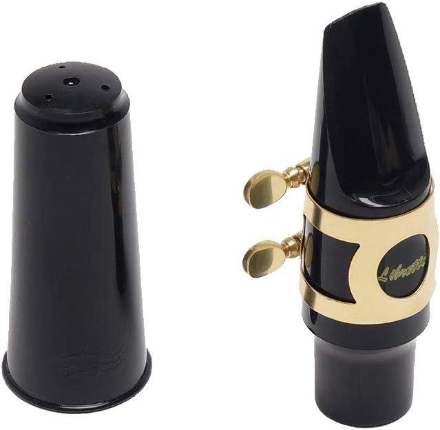 Libretto Tenor Saxophone Mouthpiece Kit, Giftable Standard Mouthpiece Set: ABS 5C Mouthpiece, Plastic Cap, Gold Lacquered Ligature. Finely Designed for Beginners and Intermediates