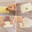 50 Pack Cream A7 Envelopes with Cards 5x7 Thick Folded Cardstock and Gold Stickers for Greeting Cards, Wedding, Birthday, Invitations, Baby Showers (Cream, 5x7)