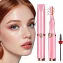 Heated Eyelash Curler - 2-in-1 Clip-Type Design, 3 Temperature Modes, USB Rechargeable Electric Eyelash Curler, Natural Curling, Light Pink DA