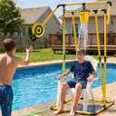 A11N SPORTS Splash Bucket Game - Water Dunk Play for Teens & Adults, Oversized Backyard Soaking Fun, Alternative Dunk Tank for Carnivals & Summer