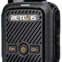 Retevis RT15 Rechargeable Walkie Talkies for Adults,Portable FRS Two-Way Radios Mini,VOX Lock USB Charging,for Outdoor Camping,Family Travel(1 Pack)
