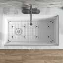 Elkay Quartz Perfect Drain 3-1/2" Polymer Disposer Flange with Removable Basket Strainer and Rubber Stopper Mocha