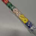 Poen 10 Pcs Wooden Dice Set 30mm 1.18 Inches D6 Large Jumbo 6 Sided Game Dice Bulk with Numbers 1-6 Round for Table Board Games Party Favors (Multicolor)