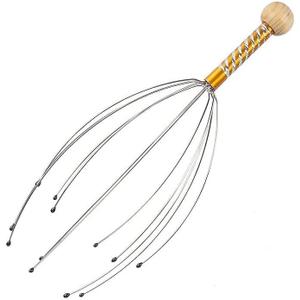 Head Massager Scalp Scratcher 12 Finger Body Relaxing Hair Massage, Gold, Red, Navy Blue, Light Blue Set (36 Pieces)
