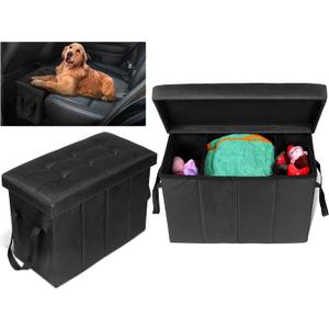 Car Back Seat Extender for Dogs up to 300lbs Car Seat Extender Back and Front Gap Filler with Storage Prevent Your Dogs from Falling Off(1 Pack)