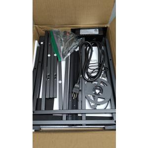 Huuger Night Stand with Charger Station and LED Lights, 2 Drawer Nightstand, Bed Side Table with Open Shelf, End Table, Fabric Dresser for Bedroom, Black (11.8"D x 15.7"W x 23.6"H2 Drawers)