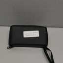 Windproof Mini Travel Folding Umbrella - UPF 50+ Sun & Rain Protection, Small Compact Lightweight Design Fits in Pocket or Bag, Eco-Friendly Fabric Wallet Umbrella for Commuter, Men Women Boys Girls (Black)