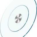 36" Heavy-Duty Lazy Susan Turntable - 1/3" Extra-Thick Tempered Glass (50% Thicker!) - Anti-Tip Design & Silent Spin for Banquets, Dining Tables