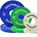 EVERYMATE Change Weight Plates 17.5LB Set Fractional Plate Olympic Bumper Plates for Cross Training Bumper Weight Plates Steel Insert Strength Training Weight Plates