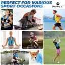 YQXCC Cooling Towel | 2 Pack 47"x12" | Ice Cool for Neck | Soft Breathable Microfiber Chilly | for Yoga, Golf, Gym, Camping, Running, Workout & More Activities (Dark Blue/Orange)