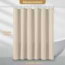 PANGSINNE Beige Fabric Shower Curtain - Waffle Textured Heavy Duty Shower Curtains for Bathroom, 256GSM Hotel Spa Luxury Weighted Bath Curtain with 12 Hooks, 72x80, Beige