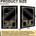 Juexica Jersey Frame Display Case Jersey Shadow Box 32 x 24 Inch with Photo and Signature Display with Tempered Glass Cover for Football Baseball Basketball Hockey, Mens Sport Fans Gift(Black Gold)