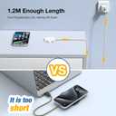 2 x for MagSafe Charger: Magnetic Wireless Charging Pad for iPhone 17 16 15 14 13 12 Series & AirPods 4-2 Pro, Strong Magnet, Aluminum Alloy, USB-C/A Ports, Ultra-Thin & Portable, Ideal for Desk & Bedside