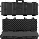 VEVOR Rifle Case, Rifle Hard Case with 4 Layers Fully-protective Foams, Lockable Hard Gun Case with Wheels, IP67 Waterproof & Crushproof, for Rifles or Shotguns
