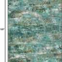 BEIMO Machine Washable Rug 8x10 Area Rugs for Living Room Bedroom, Large Turquoise Abstract Area Rug Soft Throw Rugs, Low-Pile Floor Carpet with Non Slip Rubber Backing