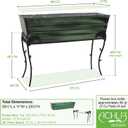 25" H Flora Stand- Large Green Flower Box